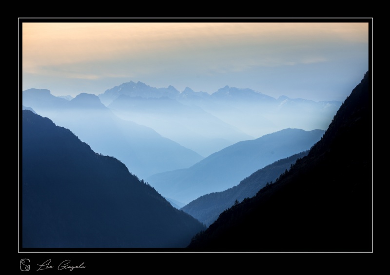 Paysage de brume dasn les Ecrins