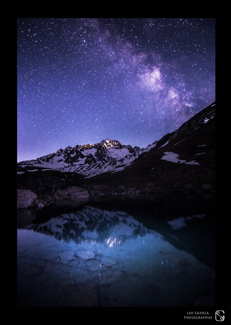 Paysage de nuit pris lors du stage photo dans le parc naturel des Ecrins, entre Vallouise et Serre Chevalier