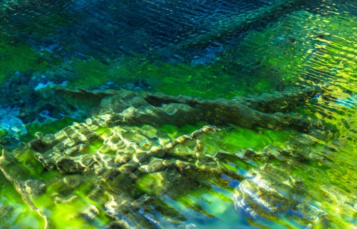 Léo gayola nous a montré comment faire pour prendre une belle photo artistique avec l'eau verte de la Clarée