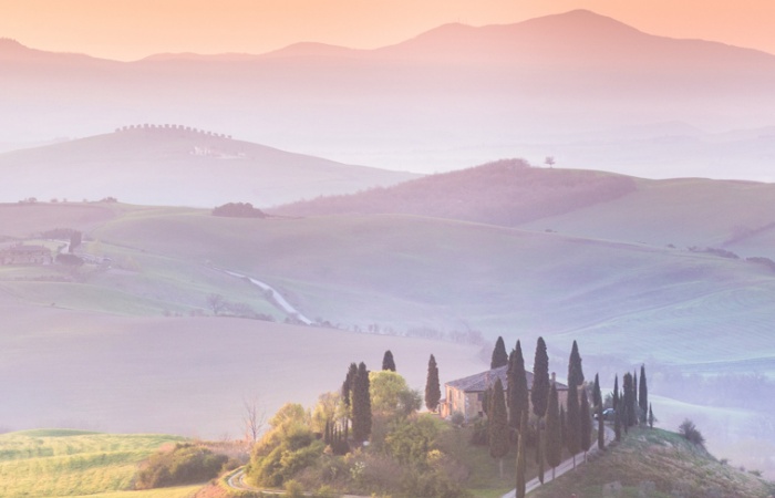 paysage de Toscane, vacance voyage photo